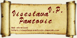 Višeslava Pantović vizit kartica